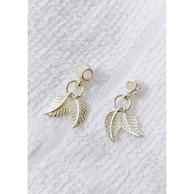 Combo 2 cái charm bạc hình 2 chiếc lá treo - Ngọc Quý Gemstones