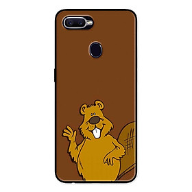 Ốp Lưng in cho Oppo A7 Mẫu Hải Ly Xin Chào - Hàng Chính Hãng