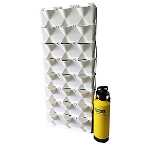 Chậu Trồng Cây Đứng kèm Hệ Thống Tưới Nhỏ Giọt và bón Phân Cho Cây (Hàng Nhập Khẩu - Combo 8 Module)