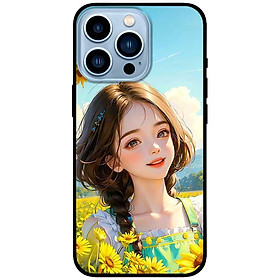 Ốp lưng dành cho Iphone 12 - 12 Pro - 12 Pro Max - 13 Mini - 13 - 13 Pro - 13 Pro Max - Thiếu Nữ Áo Xanh Lá - Hàng Chính Hãng