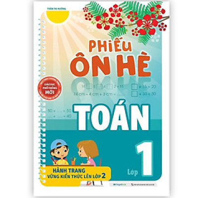 Sách - Phiếu Ôn Hè Toán Lớp 1 - Megabook