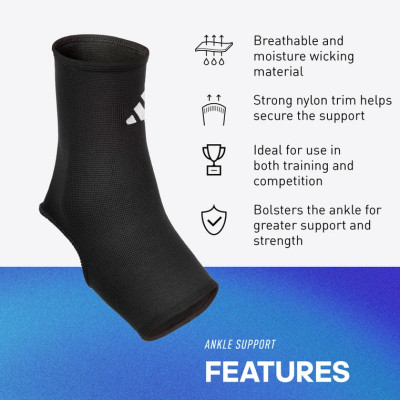 Băng Cổ Chân Thun Co Giãn ADIDAS ADSU-1241RD Ankle Support (1 Cái) - Phụ Kiện Thể Thao Chính Hãng