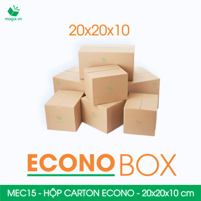MEC15 - 20x20x10 cm - Combo 60 thùng hộp carton trơn siêu tiết kiệm ECONO