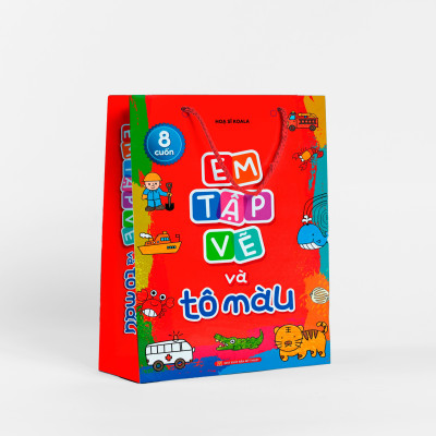 Sách: Combo Em Tập Vẽ Và Tô Màu (Túi 8 Cuốn)