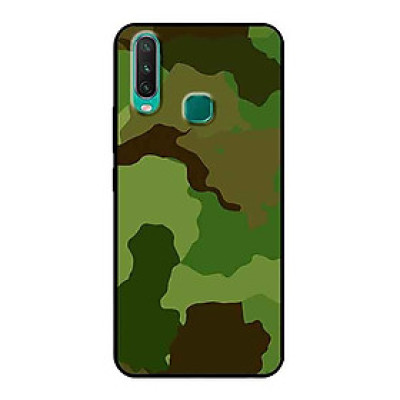 Ốp Lưng in cho Vivo Y12 Mẫu Camo Xanh Quân Đội - Hàng Chính Hãng