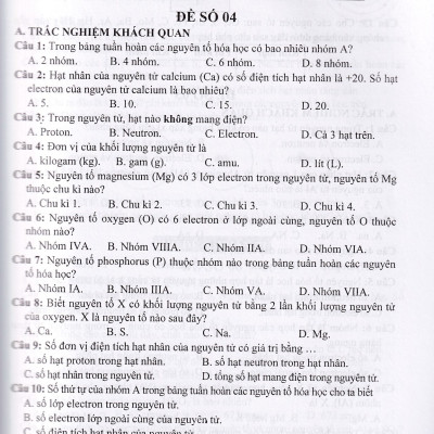 Tuyển tập đề kiểm tra định kì Khoa Học Tự Nhiên lớp 7 (Dùng chung cho các bộ SGK)