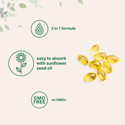 Micro Ingredients Vitamin D3 K2 MK7 (300 viên) - Hỗ Trợ Xương Chắc Khỏe, Giảm Mệt Mỏi Căng Thẳng Khi Tập Luyện