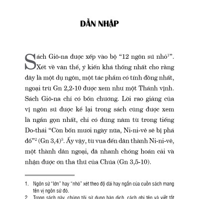 GIÔ-NA VỊ NGÔN SỨ KHÁC NGƯỜI - Sách Giô-na và ý hướng thần học