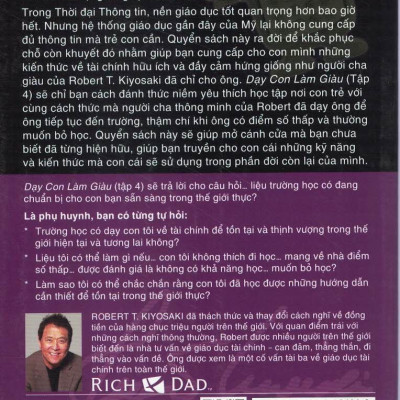 DẠY CON LÀM GIÀU - TẬP 4: CON GIÀU CON THÔNG MINH - Để Có Khởi Đầu Thuận Lợi Về Tài Chính (Bản in năm 2021)