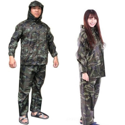 Áo mưa bộ người lớn  cho nam và nữ   size 2XL  ( dưới 65kg  ) , màu sắc rằn ri  sang trọng ,  vải dù chống thấm nước , sản phẩm  có túi đựng  nhỏ gọn dùng đi mưa  vô cùng tiện lợi