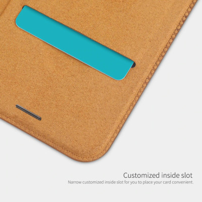 Bao case da cho iPhone 11 Pro Max hiệu Nillkin Qin có ngăn đựng thẻ, thiết kế tinh xảo - Hàng chính hãng