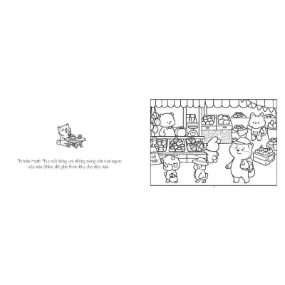 Sách Tô Màu - Thị Trấn Nhỏ Hạnh Phúc - Bìa Có Nhũ - Minh Thắng