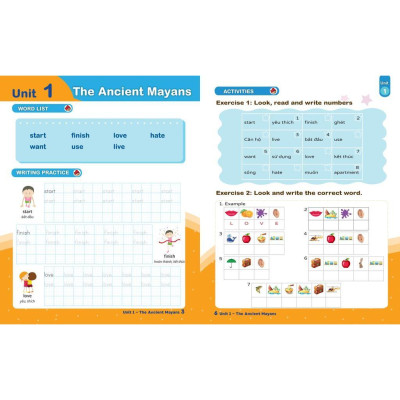 Sách - Luyện Viết Chữ Nhớ Từ Vựng - English Writing Family & Friend 5 - Megabook