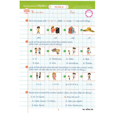 SÁCH - phiếu bài tập cuối tuấn môn tiếng anh lớp 3 (biên soạn theo chương trình gdpt mới)