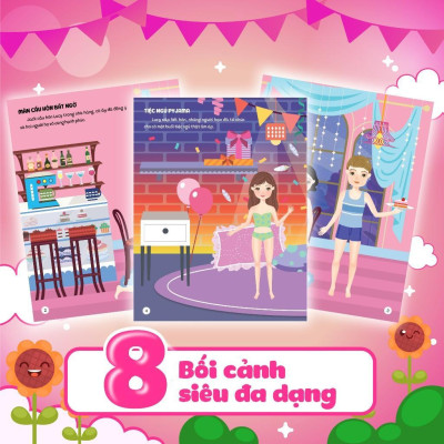 Sách - Sáng Tạo Thời Trang: Thời Trang Đám Cưới - Bóc Dán Hơn 100+ Stickers Quần Áo, Phụ Kiện Cho Bé Gái - Megabook