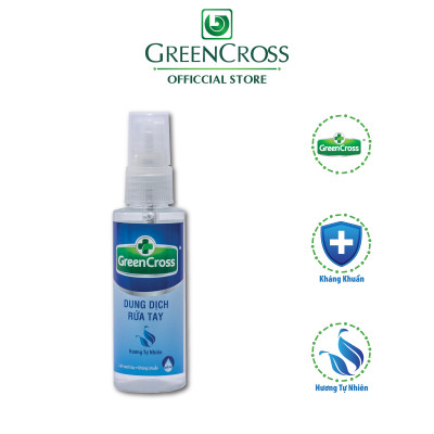 Combo Nước rửa tay kháng khuẩn vượt trội an toàn cho da Green Cross 70ml Dạng Xịt