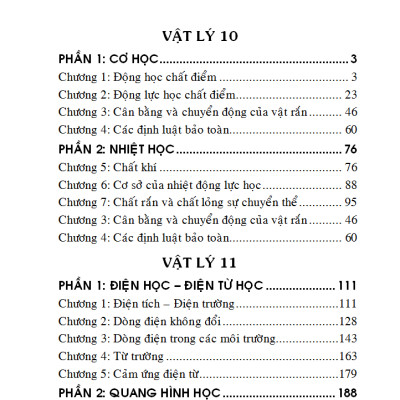 Sổ Tay Vật Lí Trung Học Phổ Thông (Lớp 10 - 11 - 12)