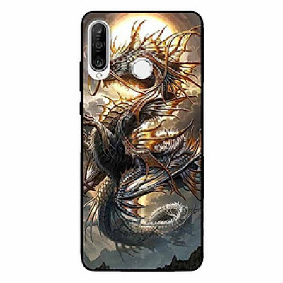 Ốp lưng in cho Huawei P30 Lite Rồng Trăng
