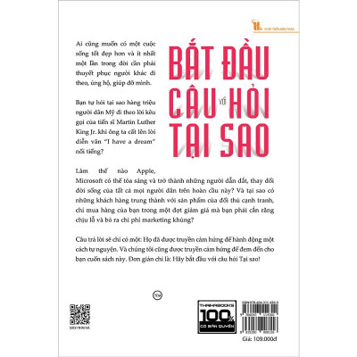 Sách - Bắt Đầu Với Câu Hỏi Tại Sao - Nghệ Thuật Truyền Cảm Hứng Trong Kinh Doanh - Thái Hà Books