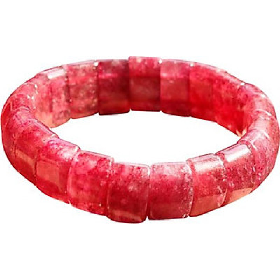 Vòng Thạch Anh Dâu Dạng Bản Ngọc Quý Gemstones U24