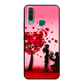 Ốp Lưng in cho Vivo Y15 Mẫu Nền Trái Tim 1 - Hàng Chính Hãng