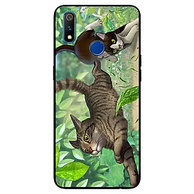 Ốp lưng in cho Realme 3 Pro Mẫu Bắt Mèo