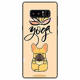 Ốp lưng in cho Samsung Note 8 Mẫu Cún Yoga