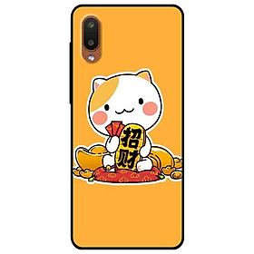 Ốp lưng dành cho Samsung Galaxy A02 mẫu Mèo Và Thỏi Vàng