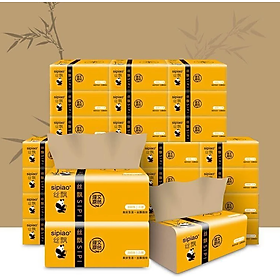 Giấy ăn gấu trúc chính hãng, an toàn khi sử dụng, sợi tre không chất tẩy trắng không mùi ( gói 300 tờ )