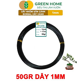 Dây Nhôm Uốn Cây Cảnh Bonsai GreenHome, Cuộn 100Gr, Mềm Dẻo Dễ Uốn, Đủ Loại Kích Thước