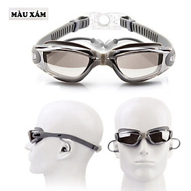 Kính bơi nam nữ tráng gương cao cấp có bịt tai - Kính bơi chống tia UV, chống sương mù thiết kế chống trơn trượt, co giãn - Hàng chính hãng