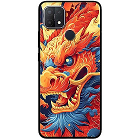 Ốp lưng cho Oppo A15 - A15s - A35 4G - A17 - A17K - A57 4G - A94 5G - A95 5G - Rồng Cam Mắt Xanh - Hàng Chính Hãng