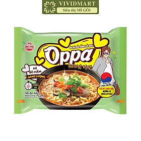 OTOKI - Mì Oppa hương vị Bò hầm, Oppa Mì bò hầm Oppa, Mì bò hầm Hàn Quốc, Mì Oppa Hàn Quốc ăn liền (65g/gói)