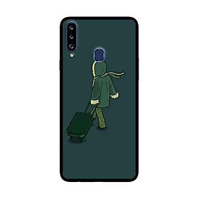 Ốp Lưng Dành Cho Samsung Galaxy A20s mẫu Chàng Xách Vali - Hàng Chính Hãng