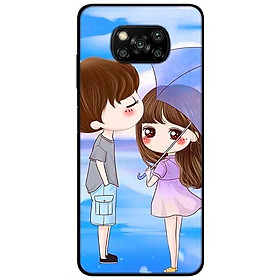 Ốp lưng dành cho Xiaomi Poco X3 mẫu Cặp Đôi Xanh