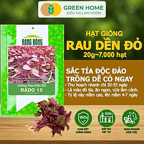 Hạt Giống Rau Dền Đỏ GreenHome, Gói 20gr~7000 hạt, Dễ Trồng Quanh Năm, Thu Hoạch Nhanh R24