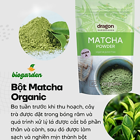 Bột matcha hữu cơ (hạng A) 100gr - Dragon Superfoods