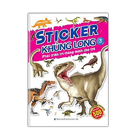 Sách - Sticker Khủng Long - Phát Triển Trí Thông Minh Cho Trẻ - Tập 3 - 8 Trang Sticker - Minh Thắng