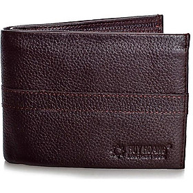 Ví nam da bò sọc ngang Huy Hoàng HT2133 (12,5 x 10 cm) - nâu