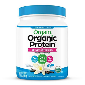 Đạm thực vật và Superfoods hữu cơ Orgain hương Socola và Vani Organic Protein & Superfoods Orgain - Chocolate & Vanilla 