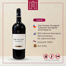 Rượu vang đỏ Chile San Vicente Chungará Cabernet Sauvignon Gran Reserva 750ml 13.5% nhập khẩu - Hàng chính hãng