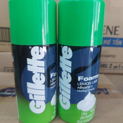 Bọt cạo râu Gillette Foamy Methol 175g hương chanh và hương bạc hà