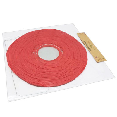 Lồng Đèn Giấy Trơn Tròn 35 Cm Vinacraft - Màu Đỏ