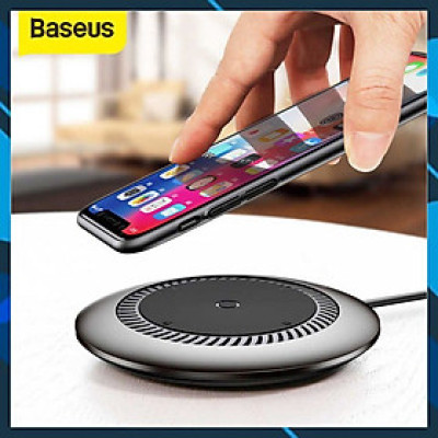 Sạc không dây cho iPhone X XS Max/ S9 Note 9 Baseus Automatic Radiating Wireless Charger Qi Fast Wireless Charging Pad -Hàng Chính Hãng