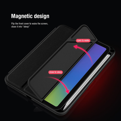 Bao da cho ipad mini 7 | Mini7 nillkin bevel leather case (có khe cắm bút apple pencil) - hàng nhập khẩu