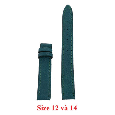 Dây đồng hồ da bò nhiều size màu xanh lá HJ8103-17-31 