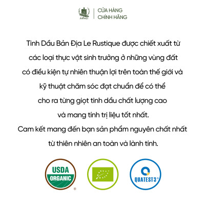 Tinh Dầu Ngọc Lan Tây - 100% Nguyên Chất Hữu Cơ - Le Rustique - Tinh Dầu Bản Địa Madagascar