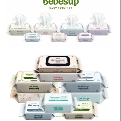 Combo 10 Gói Khăn Ướt Bebesup Sensitive 80 Tờ Hàn Quốc Thương Hiệu Bebesup
