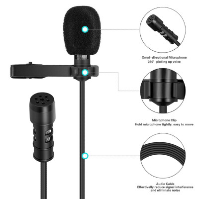 Micrô Yanmai Lavalier đa hướng giắc cắm âm thanh 3,5 mm