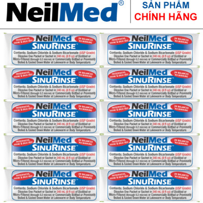 Bình (Bộ Dụng Cụ) Rửa Mũi Xoang Người Lớn NeilMed SinusRinse Adult Kit -Xuất Xứ Mỹ(1 bình + 10 gói)
